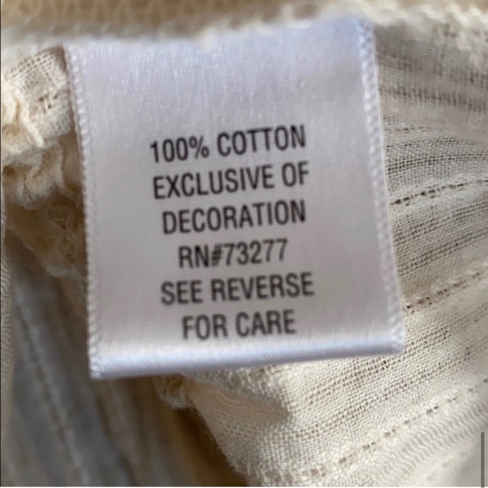 Sonoma Cream Embroidery Cream Blouse Sleeveless Size S - Picture 7 of 8